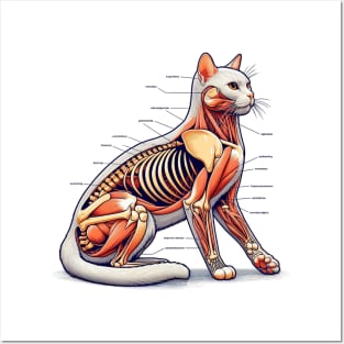 cat anatomy Posters and Art